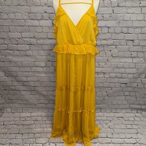 Torrid Yellow Floor Length Dress